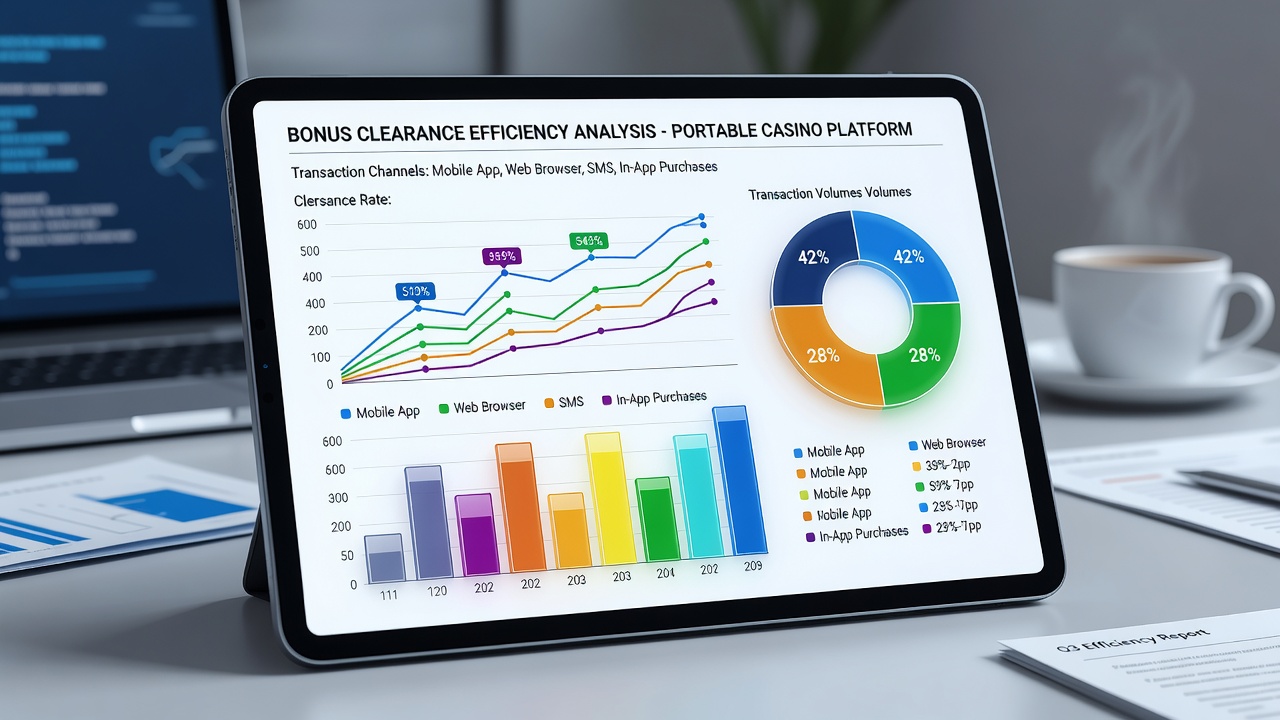 Data visualization chart comparing bonus clearance times across mobile payment channels