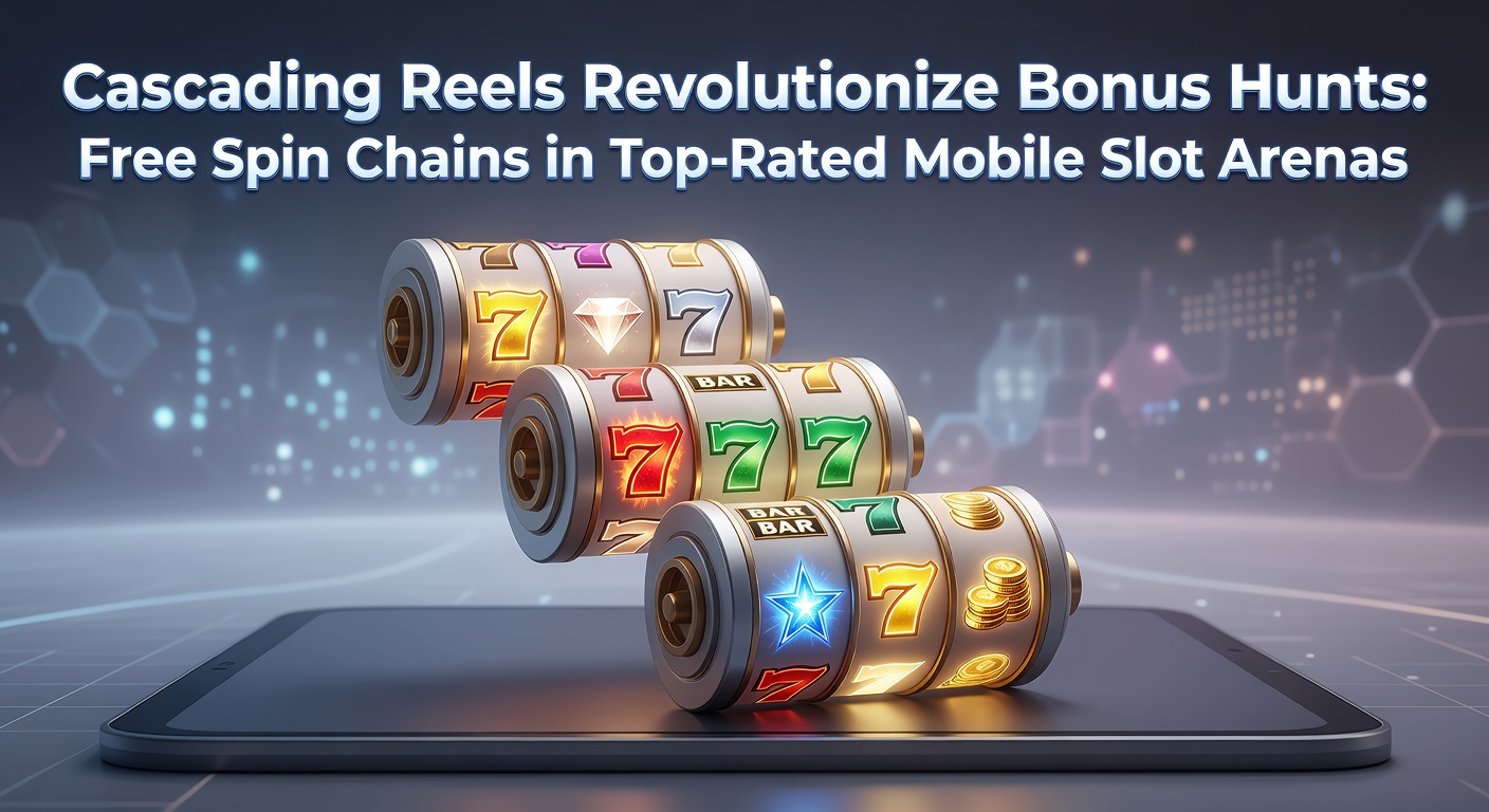 Vibrant cascading reels animation showing symbols tumbling and triggering multiple wins on a mobile slot interface