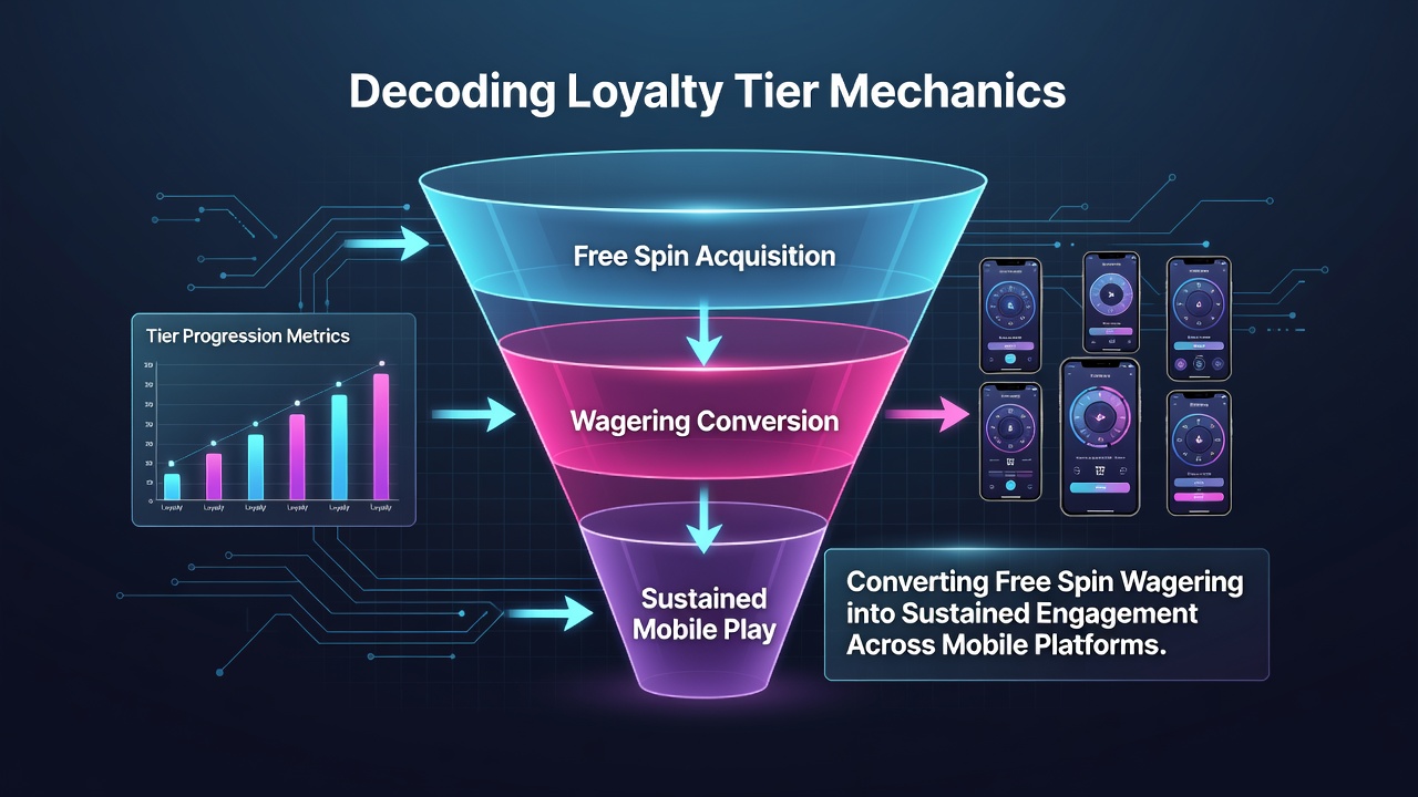 Player dashboard on a mobile casino app displaying loyalty tier status and accumulated rewards