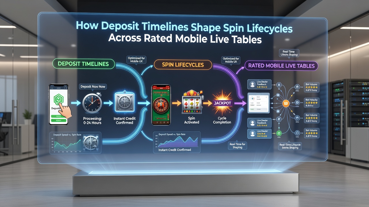 Player engaging with live dealer table on mobile device during funded spin cycle