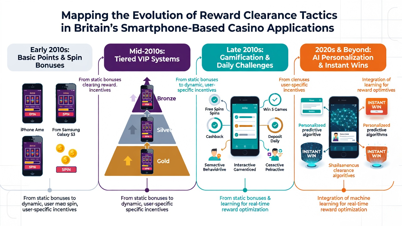 Current smartphone casino apps displaying reward progress and clearance analytics