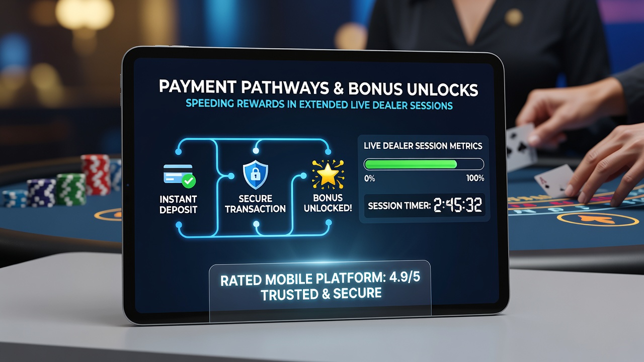 Mobile screen showing live dealer interface with payment confirmation overlay