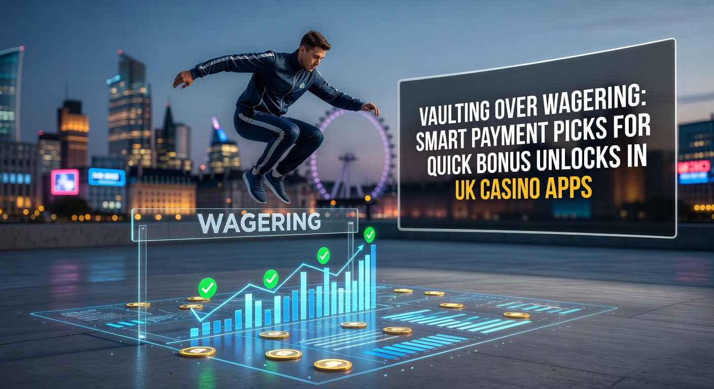 Smartphone displaying UK casino app with payment options and bonus unlock progress bar, highlighting fast deposit icons like PayPal and Trustly